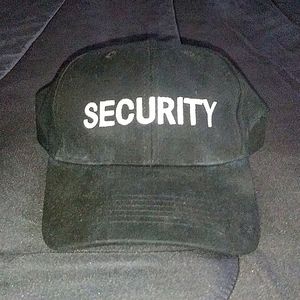 Black Security Baseball Hat